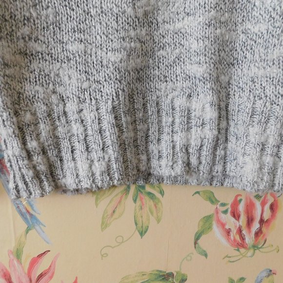 🦅  American Eagle Sparkle Silver V-Neck Sweater 🌳🍃 - Picture 7 of 13